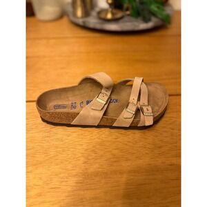 RIGHT SINGLE SHOE AMPUTEE Birkenstock Arizona Suede Taupe Sandals‎ S 37 womens 6